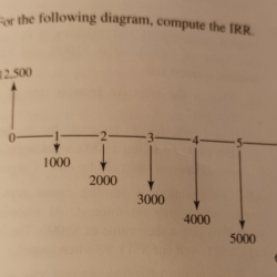 For the following diagram compute the irr