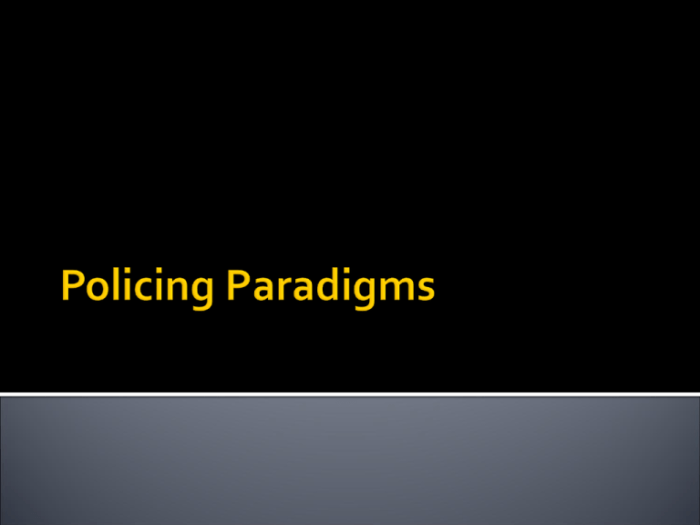 Community oriented policing strategies have proven successful in